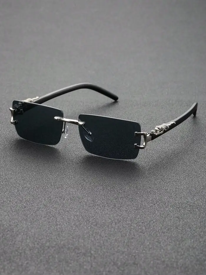 Lunettes de soleil unisexes classiques à monture carrée, en métal, à la mode, pour cyclisme en plein