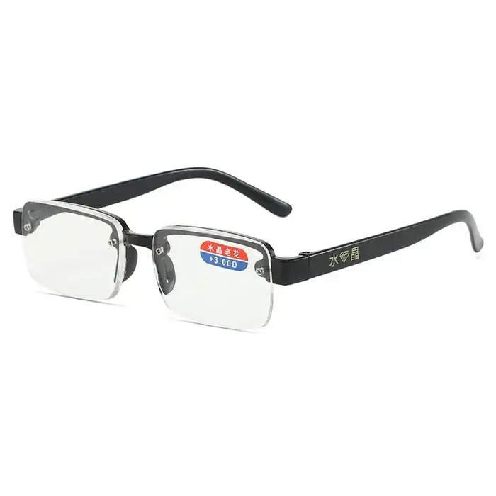 Lunettes de lecture rétro de luxe pour hommes et femmes, demi-montures, verres HD, presbytie, lunett