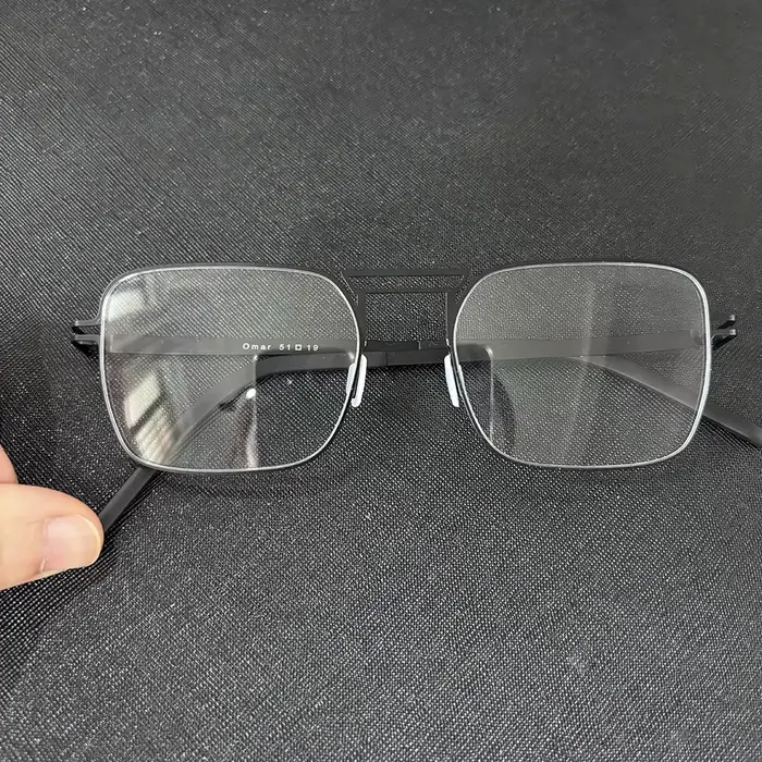 Lunettes carrées créatives, monture faite à la main, sans vis, Ultra légère, à jante fine, pour homm