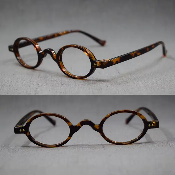 Vintage petit ovale rond 38mm lunettes de lecture jante complète homme femmes 100 125 150 175 200 22