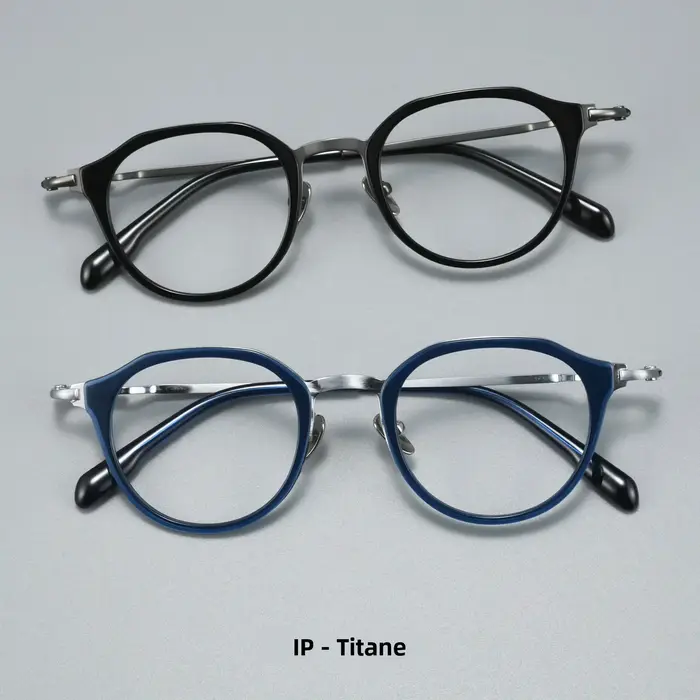 Nouvelle monture de lunettes en acétate et titane de marque japonaise