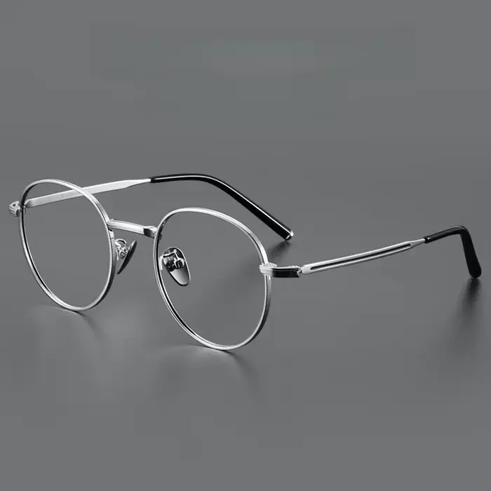 FIRADA lunettes de mode rétro pur titane lunettes rondes confortable optique Prescription lunettes c