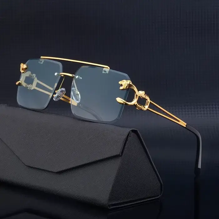 Lunettes de soleil carrées de luxe pour homme et femme
