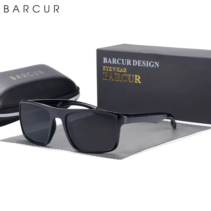 BARCUR TR90 hommes lunettes de soleil polarisées ultralégères sport lunettes de soleil pour femmes l