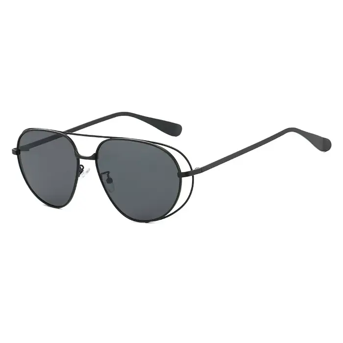 Lunettes de soleil pilote de forme ovale
