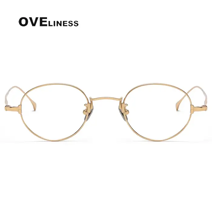 Monture de lunettes en titane pur hommes femmes Vintage rond marque Design montures de lunettes nouv