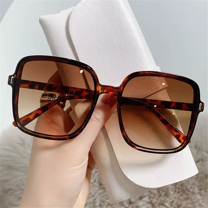 Respzed-Lunettes de soleil à grande monture pour femmes
