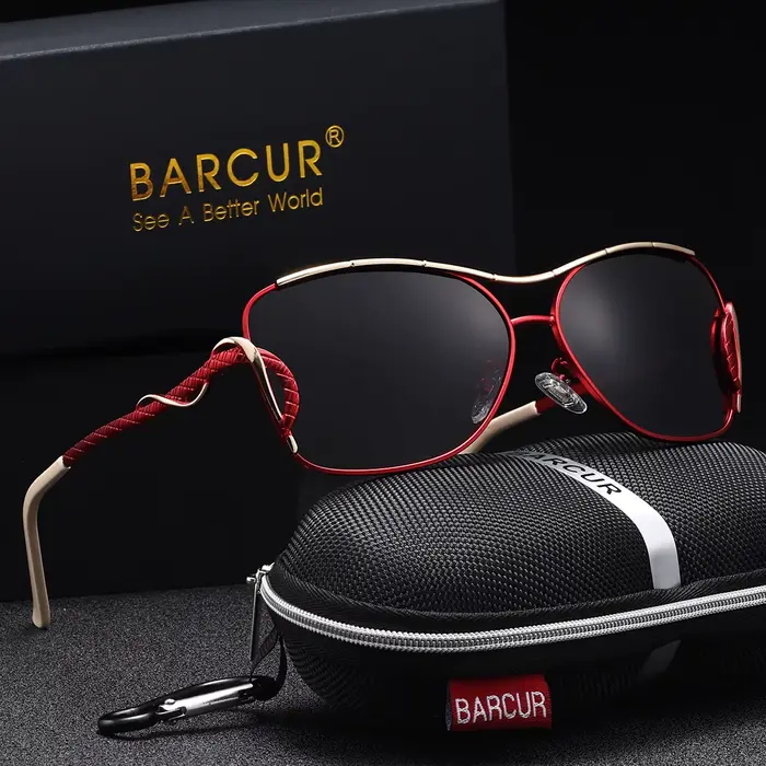 BARCUR-Lunettes de soleil polarisées vintage pour femmes, accessoires de marque à la mode, décontrac