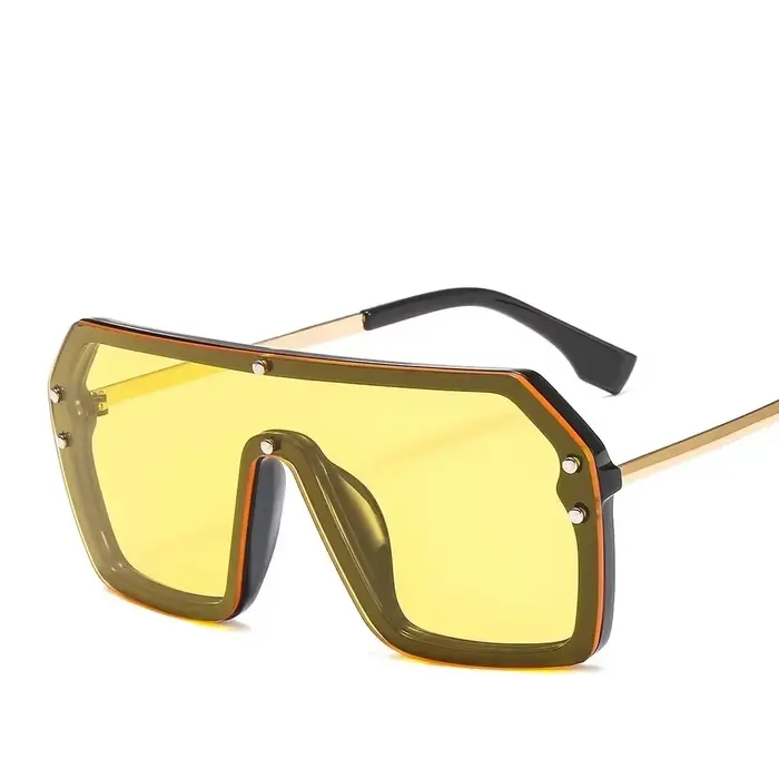 Lunettes de soleil carrées surdimensionnées rétro noires pour femmes, lunettes de protection UV400, 