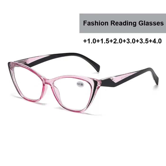 Lunettes de lecture œil de chat transparentes rétro mode hypermétropie