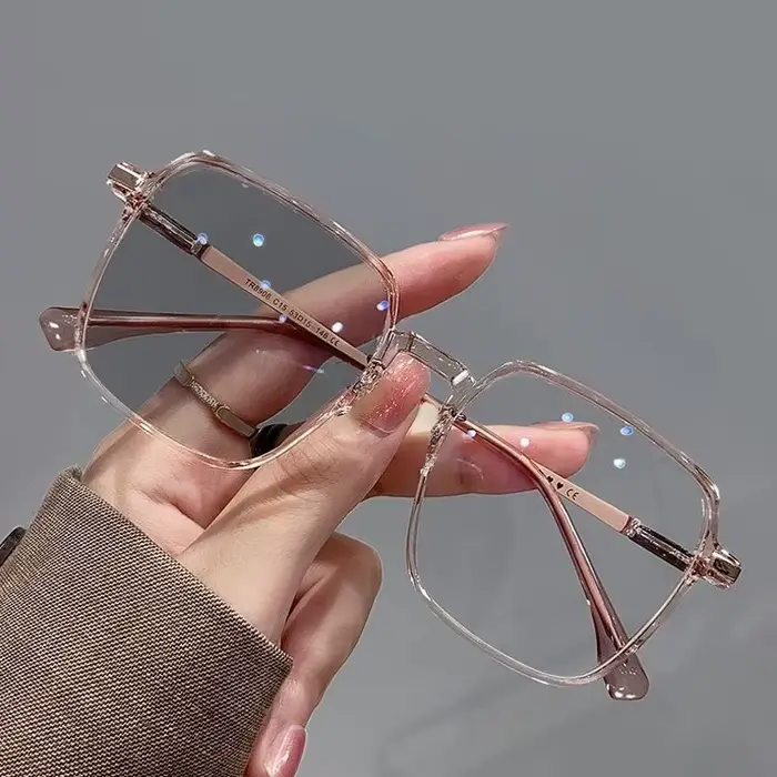 Lunettes anti-rayonnement photochromiques Lunettes en métal pour femme et homme