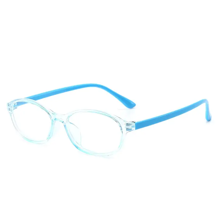 Lunettes anti-lumière bleue pour enfants, lunettes d'ordinateur, monture en silicone, verres transpa