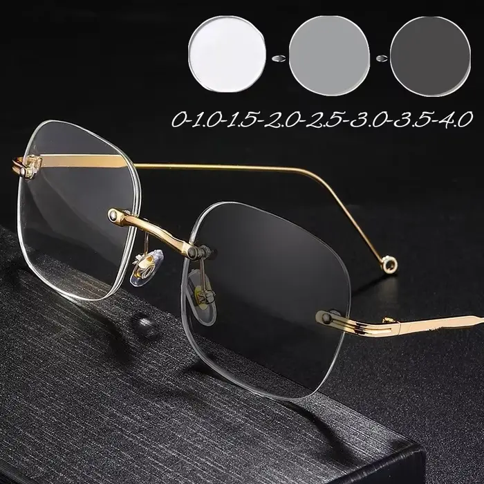 Lunettes de myopie photochromiques sans monture pour femmes