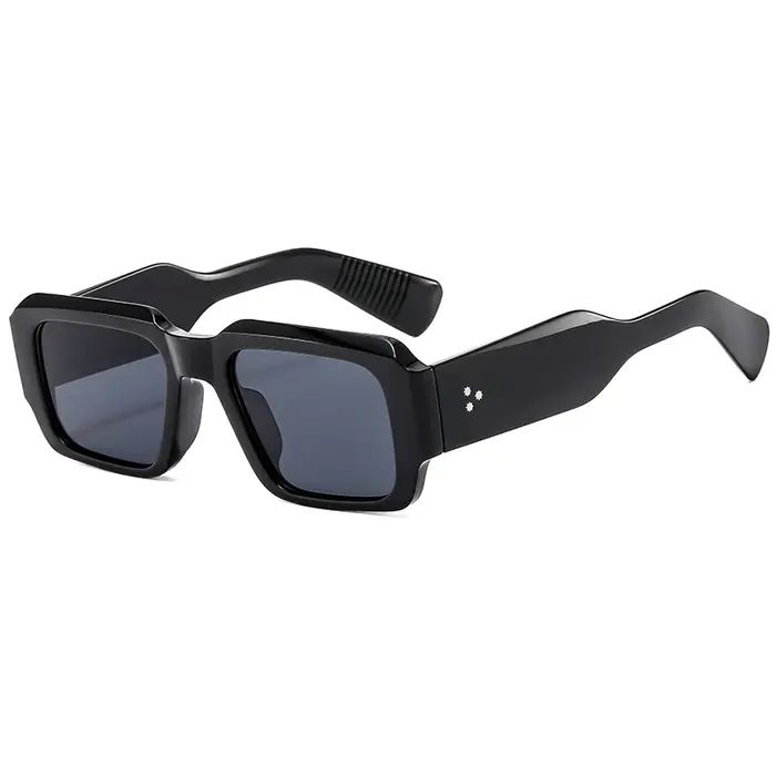 Nouveau rétro Mi Nail carré minimaliste résistant aux UV lunettes de soleil populaire INS personnalisé mode lunettes de soleil femme