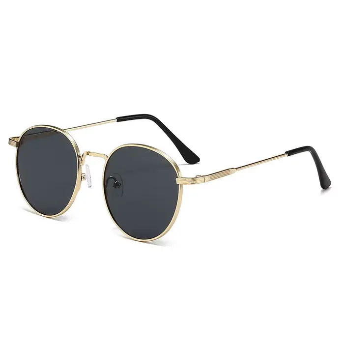 KLASSNUM – lunettes de soleil rondes classiques rétro pour hommes et femmes, monture en métal, verre