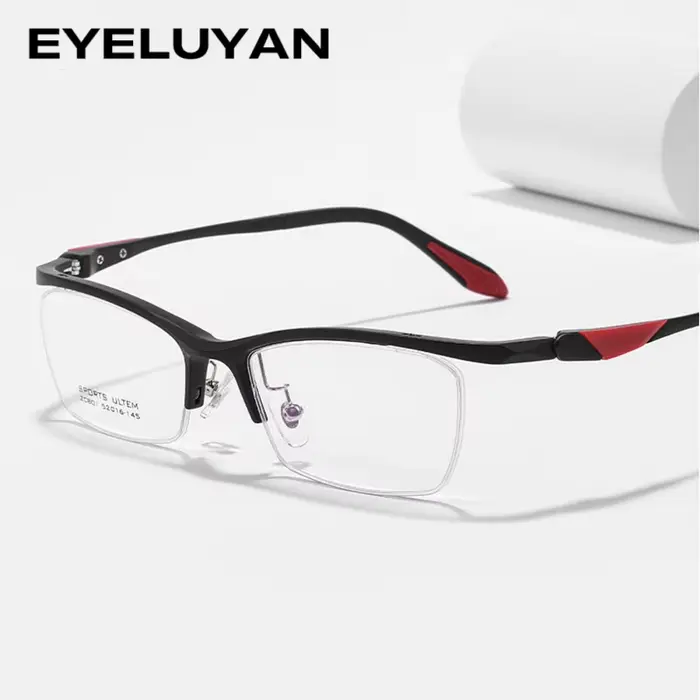 EYELUYAN Lunettes de vue de style sportif à demi-cercle de haute qualité