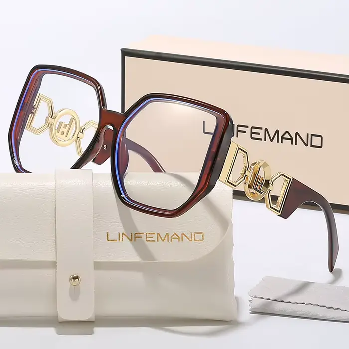 LINFEMAND – lunettes carrées surdimensionnées anti-lumière bleue, conçues par une marque féminine de
