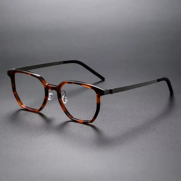Danemark Design 1055 hommes polygone lunettes cadre rétro ultraléger titane acétate surdimensionné f