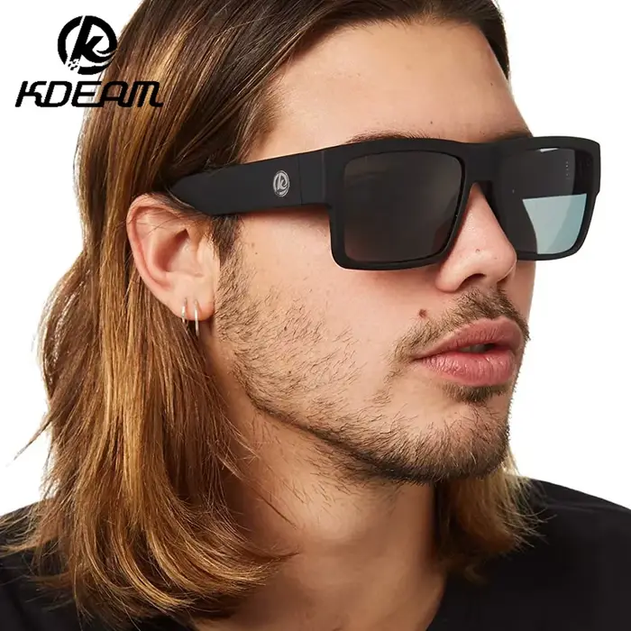 KDEAM classique carré polarisé sport lunettes de soleil mode lunettes de pêche en plein air hommes p