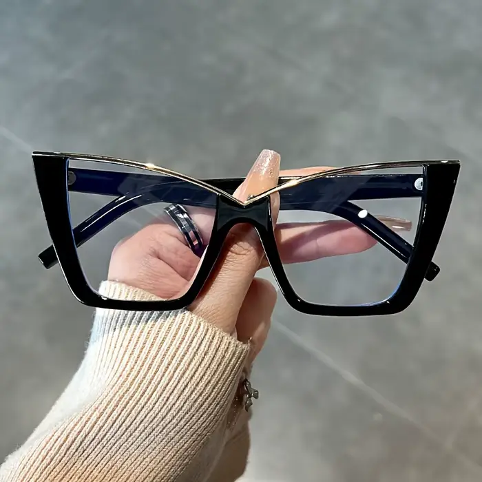 Lunettes œil de chat vintage pour femmes, verres transparents, lunettes d'ordinateur, cadre de docum