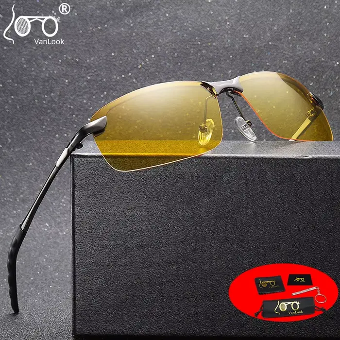 Lunettes de soleil de conduite de nuit polarisées jaunes pour hommes et femmes, lunettes de soleil s