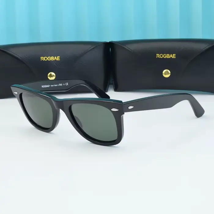ROGBAE marque logo mode voyage lunettes de soleil hommes