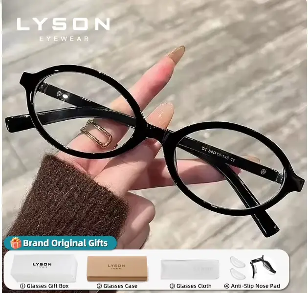 LYSON rétro myopie lunettes femmes ovale petit cadre personnalisation lunettes de Prescription Anti 