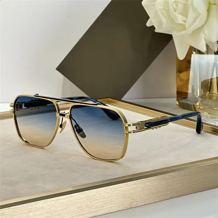 DT KUDRU DTS436-GLD-BLK lunettes de soleil de luxe pour hommes et femmes