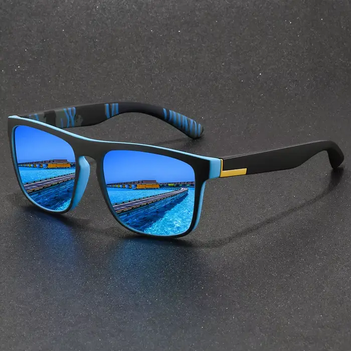 Lunettes de soleil de sport carrées vintage pour hommes et femmes