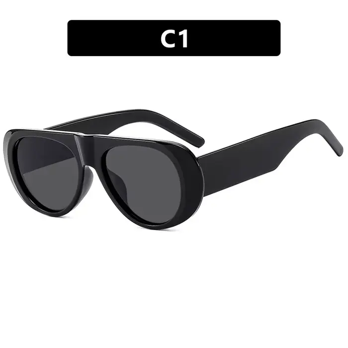 Lunettes de soleil vintage à grand cadre pour hommes et femmes, lunettes de soleil à dessus plat, lu