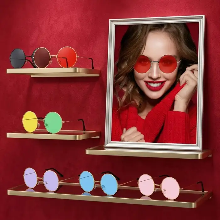 Lunettes de soleil rondes rétro style hippie