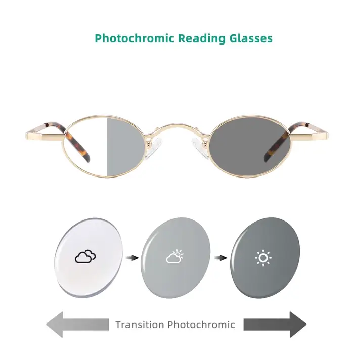 Lunettes de lecture photochromiques femmes hommes lentilles optiques montures femme Vintage petites 