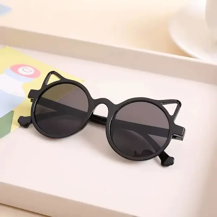 Lunettes de soleil avec oreilles d'animaux de dessin animé pour filles et garçons, protection solair