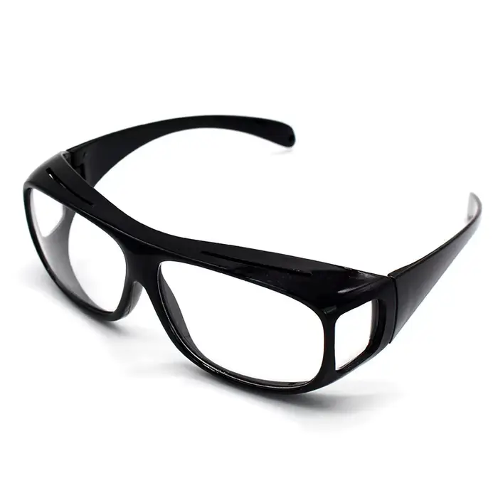 Lunettes de vision nocturne unisexes à monture carrée vintage, réduisent la fatigue visuelle, verres