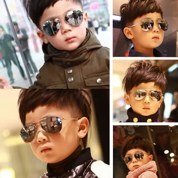 Nouvelles lunettes de soleil vintage nouvelle mode bébé enfants garçon fille pilote