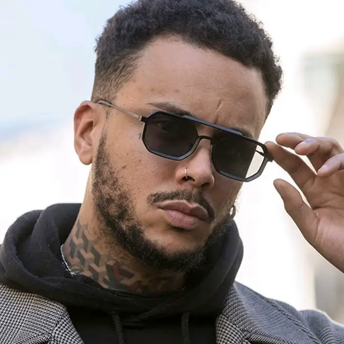 Lunettes de soleil à montures métalliques pour hommes et femmes