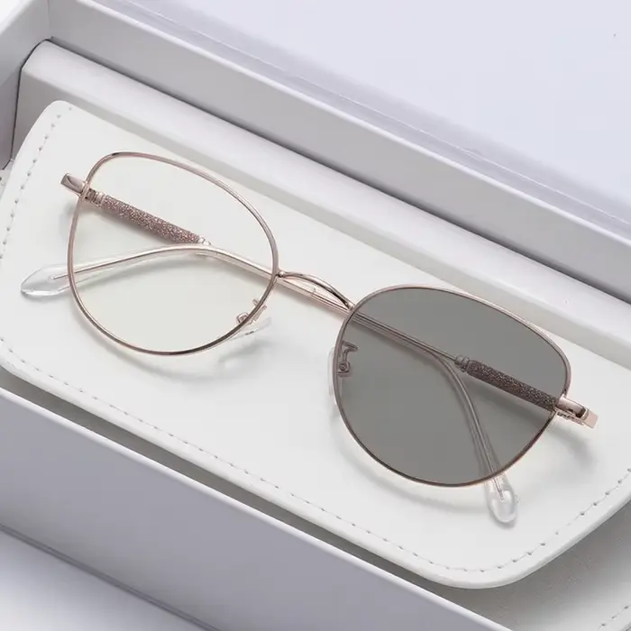 Lunettes de myopie photochromiques plein cadre œil de chat pour hommes et femmes lunettes de myopie 
