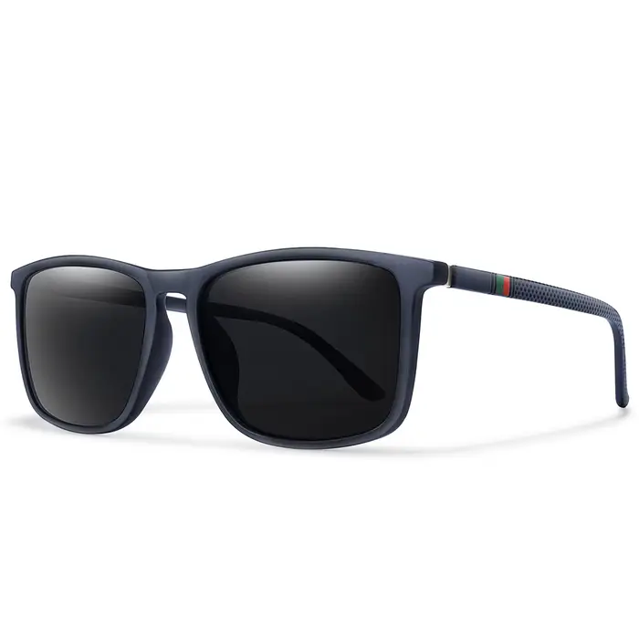 Lunettes de soleil de cyclisme polarisées classiques carrées de luxe, coupe-vent, UV400, pour hommes