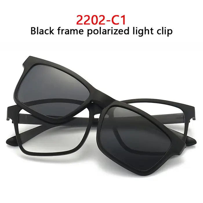 Lunettes de soleil magnétiques à Clip et monture de lunettes optiques 6 en 1, ensemble de lunettes p