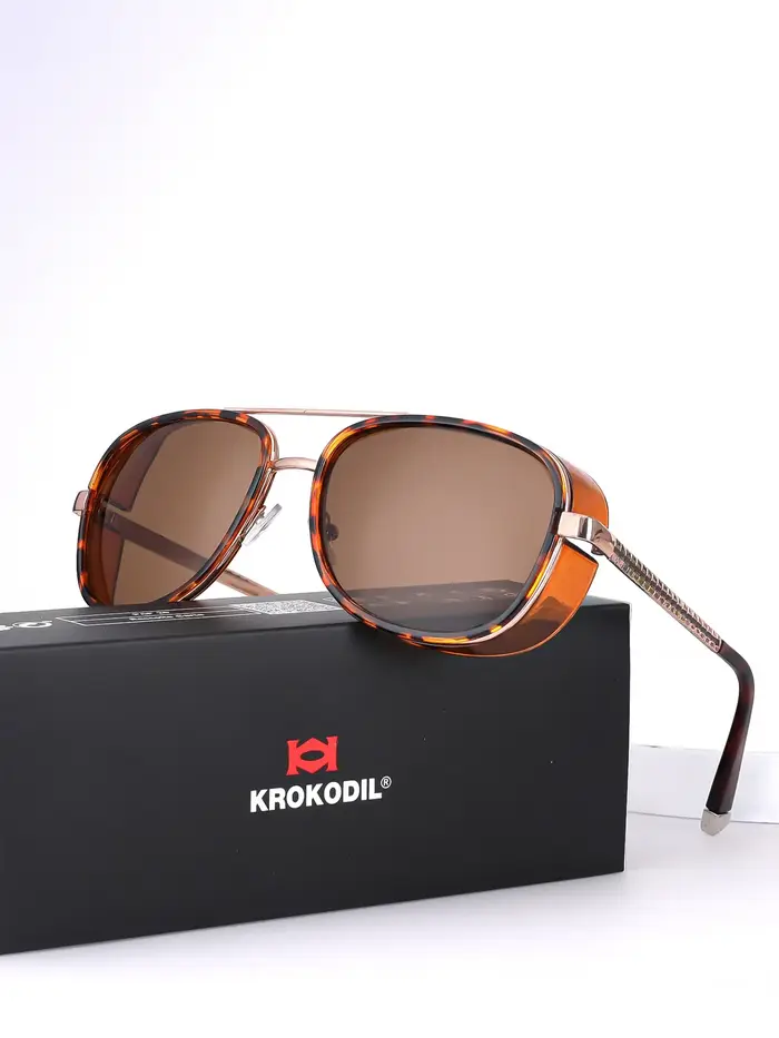 Tony Stark lunettes de soleil homme femme Steampunk lunettes de soleil homme Vintage dégradé rouge l