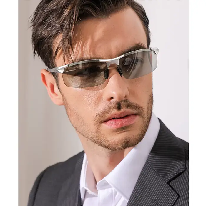 CLLOIO aluminium photochromique lunettes de soleil hommes polarisées jour nuit conduite caméléon lun