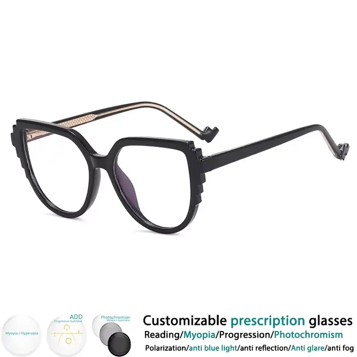 Monture de lunettes pour femmes, verres anti-lumière bleue, grande monture léopard, lunettes optique