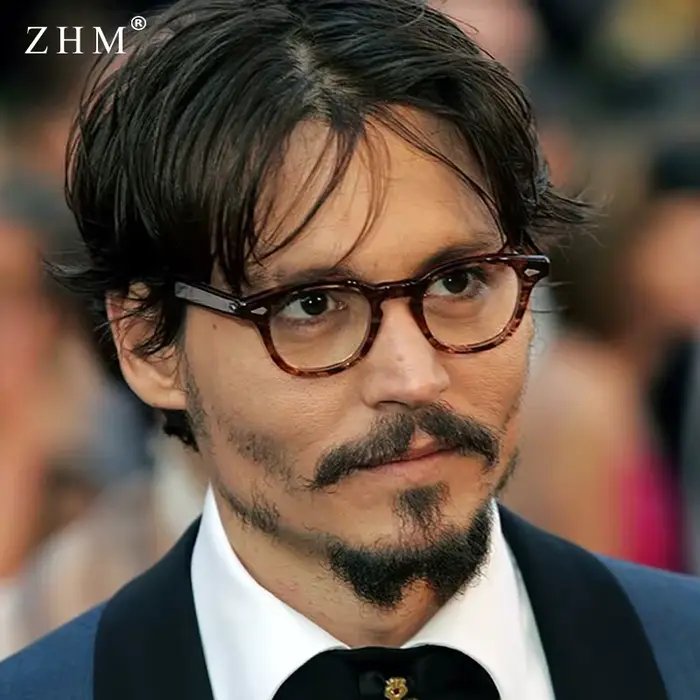 Nouveauté Johnny Depp Style lunettes hommes rétro rond nuances