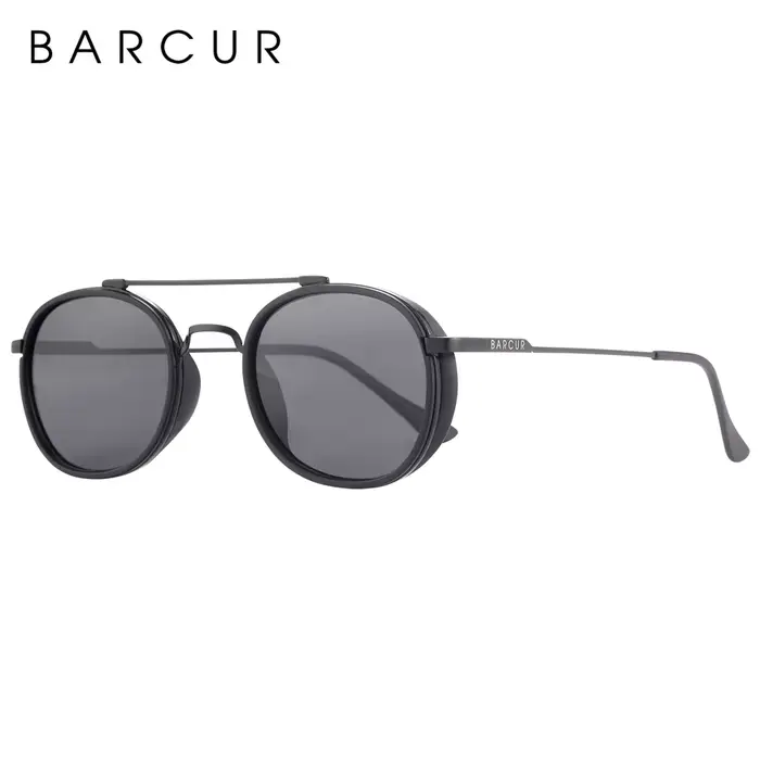 BARCUR Design lunettes De soleil rondes pour hommes femmes Retre lunettes De soleil classique access