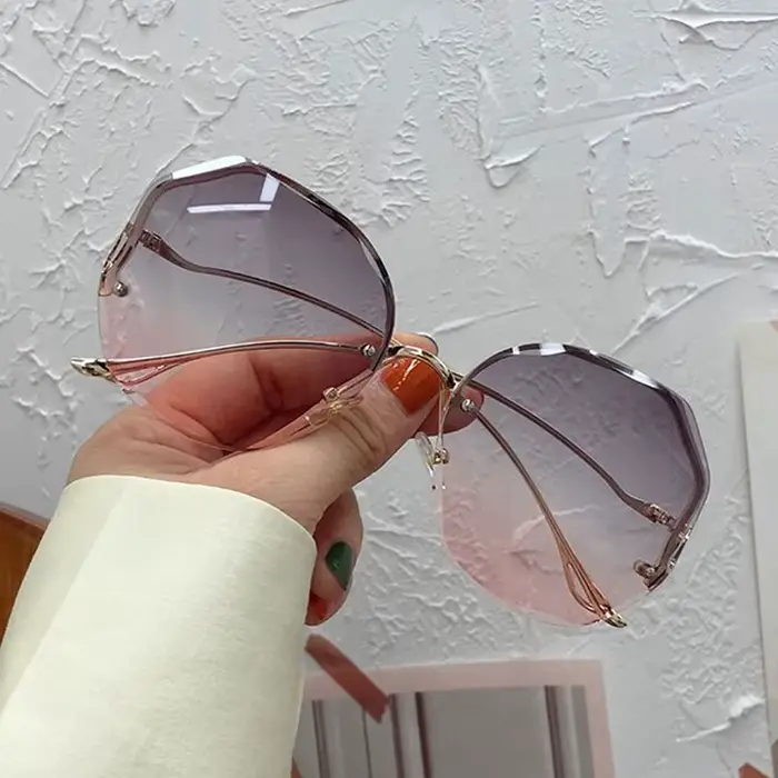 Lunettes De soleil rondes irrégulières pour femmes