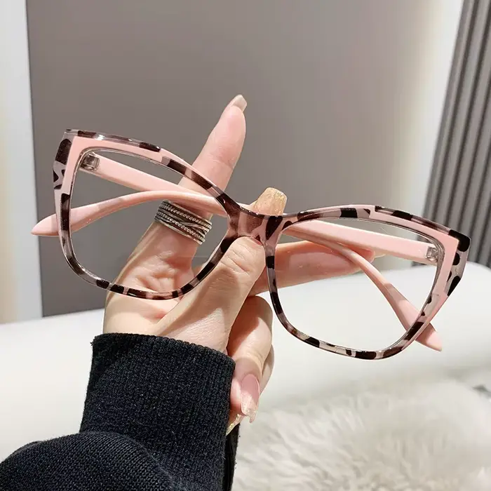Lunettes de lecture élégantes pour femmes, design color block tendance, anti-lumière bleue, force de