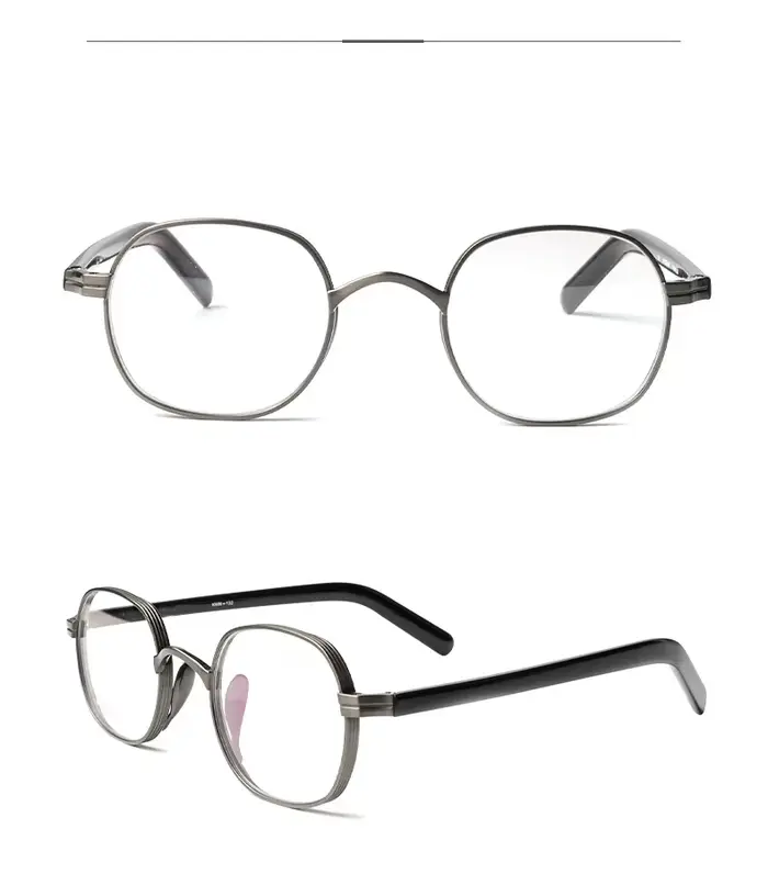 Lunettes carrées à monture en titane pour hommes et femmes, lunettes vintage japonaises, lunettes de