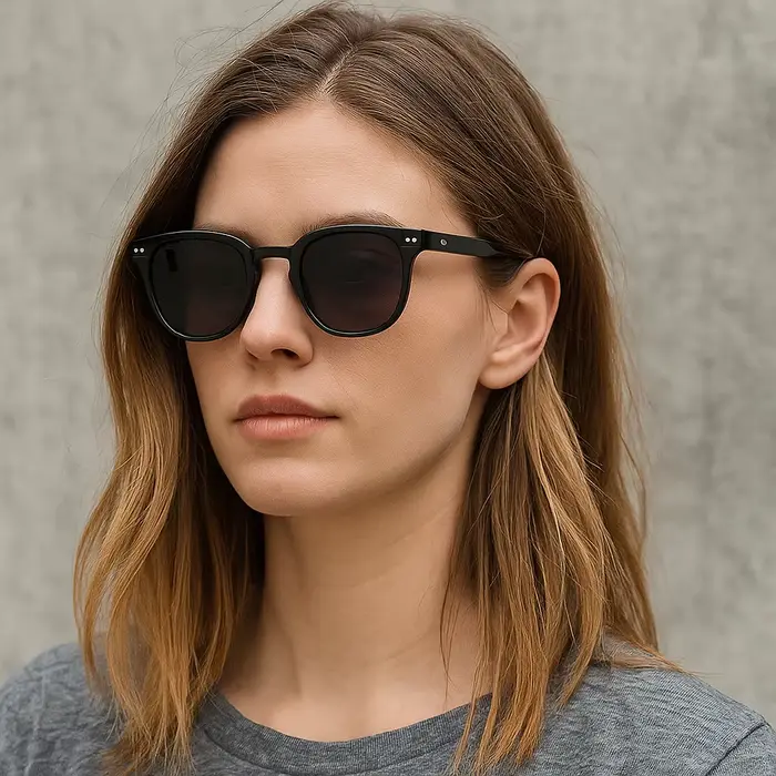 Lunettes de soleil rondes vintage à la mode pour femmes et hommes