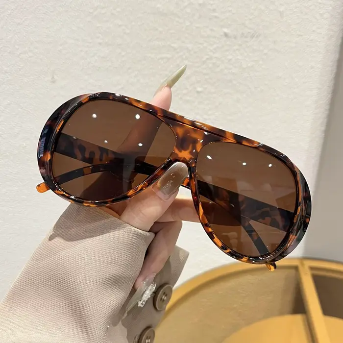 Nouvelles Lunettes de Soleil Vintage Grand Pilote Rondes pour Hommes et Femmes, Lunettes Ovales Circ