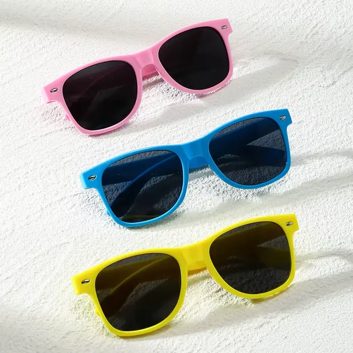 Lunettes de soleil colorées unisexes, 3 pièces, pour vacances quotidiennes, plage, fête et accessoir